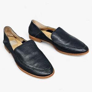 DOLCE VITA Perrie Black Leather Slip On Preppy Loafers 7.5M